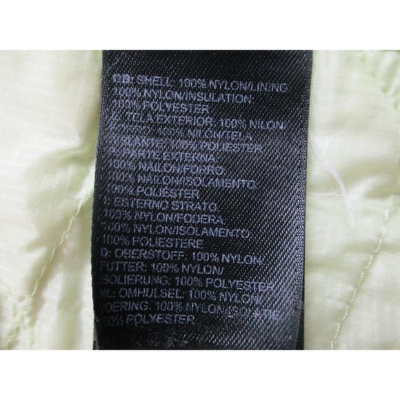 North Face ThermoBall Jacket Womens Medium Light Green Quilted Zip Outdoor Stain - Picture 4 of 13